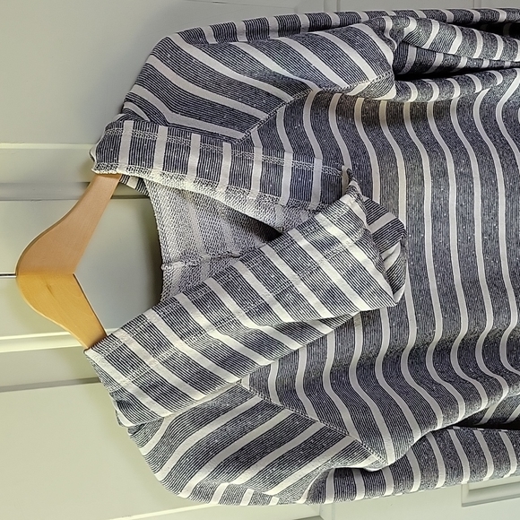 Blue 84 Cotton Hooded Blue and White Sweatshirt Size M - Picture 5 of 6